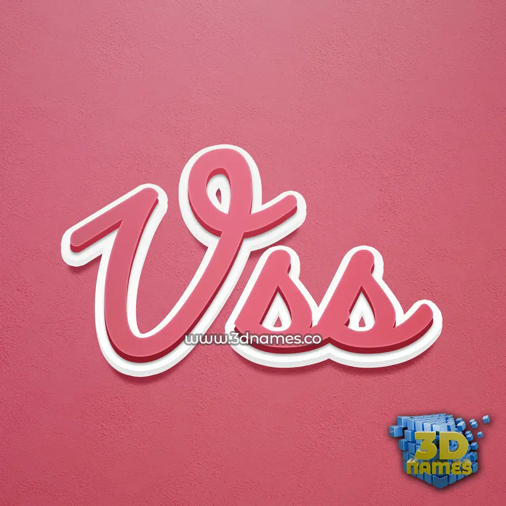 vss in Red Scribble style - 3D name wallpaper