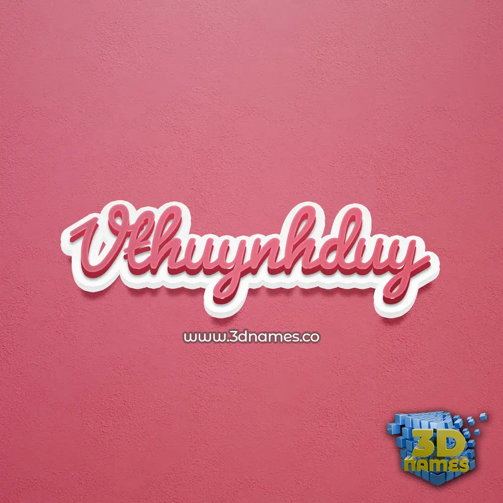 vthuynhduy in Red Scribble style - 3D name wallpaper