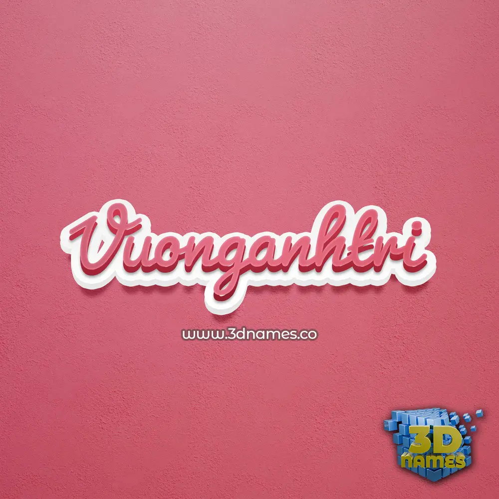 vuonganhtri in Red Scribble style - 3D name wallpaper