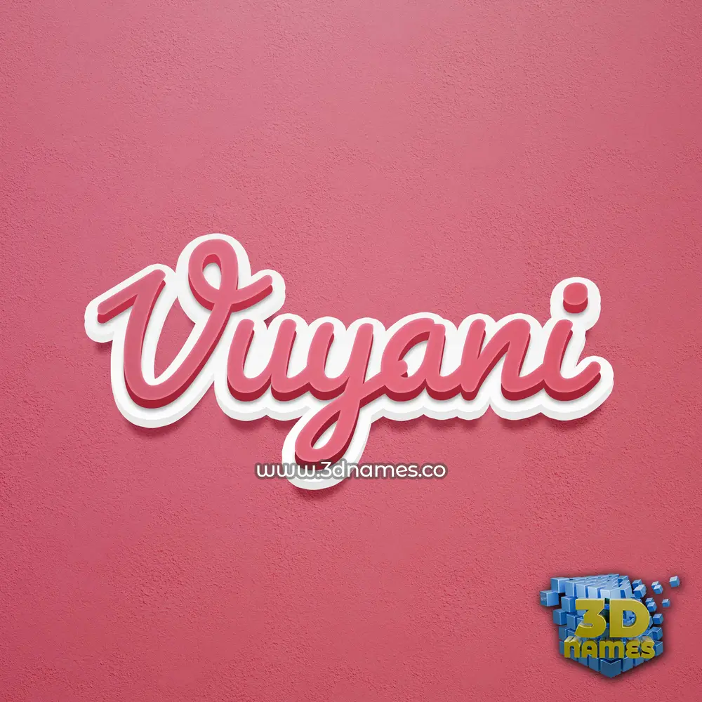 vuyani in Red Scribble style - 3D name wallpaper