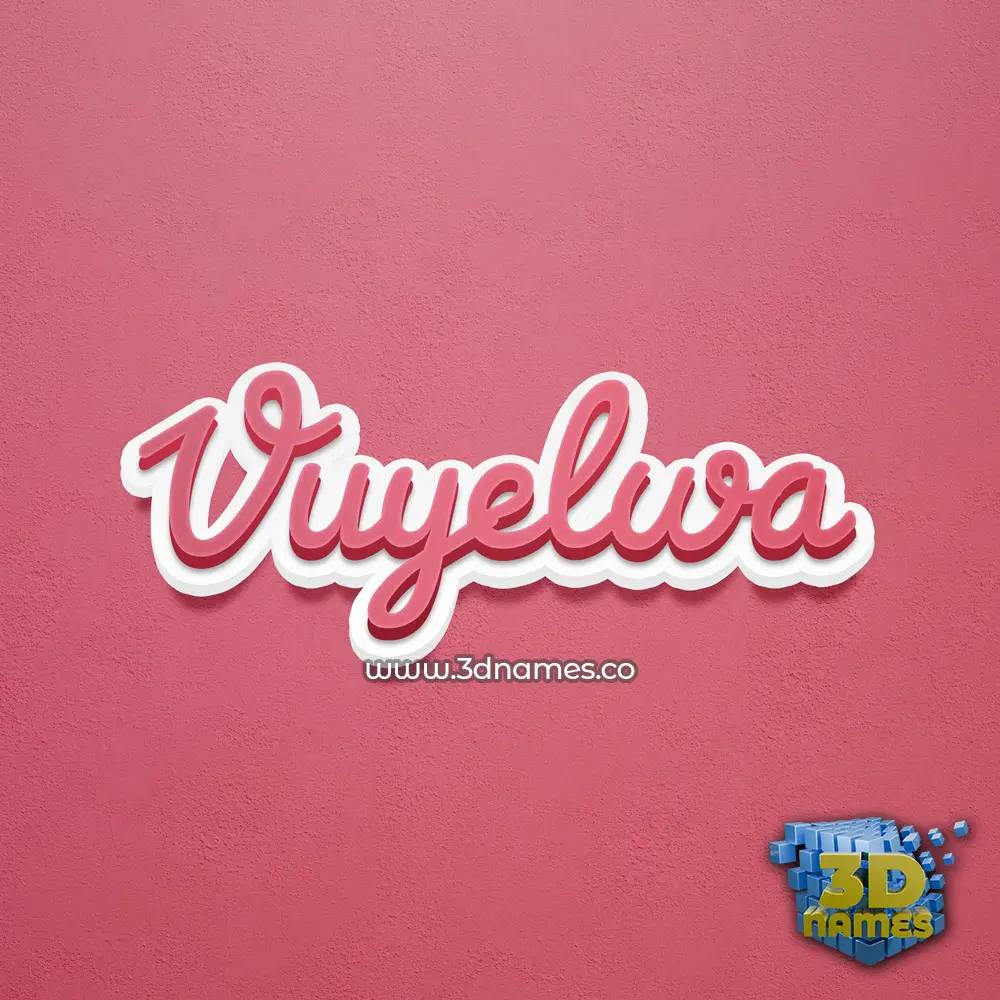 vuyelwa in Red Scribble style - 3D name wallpaper