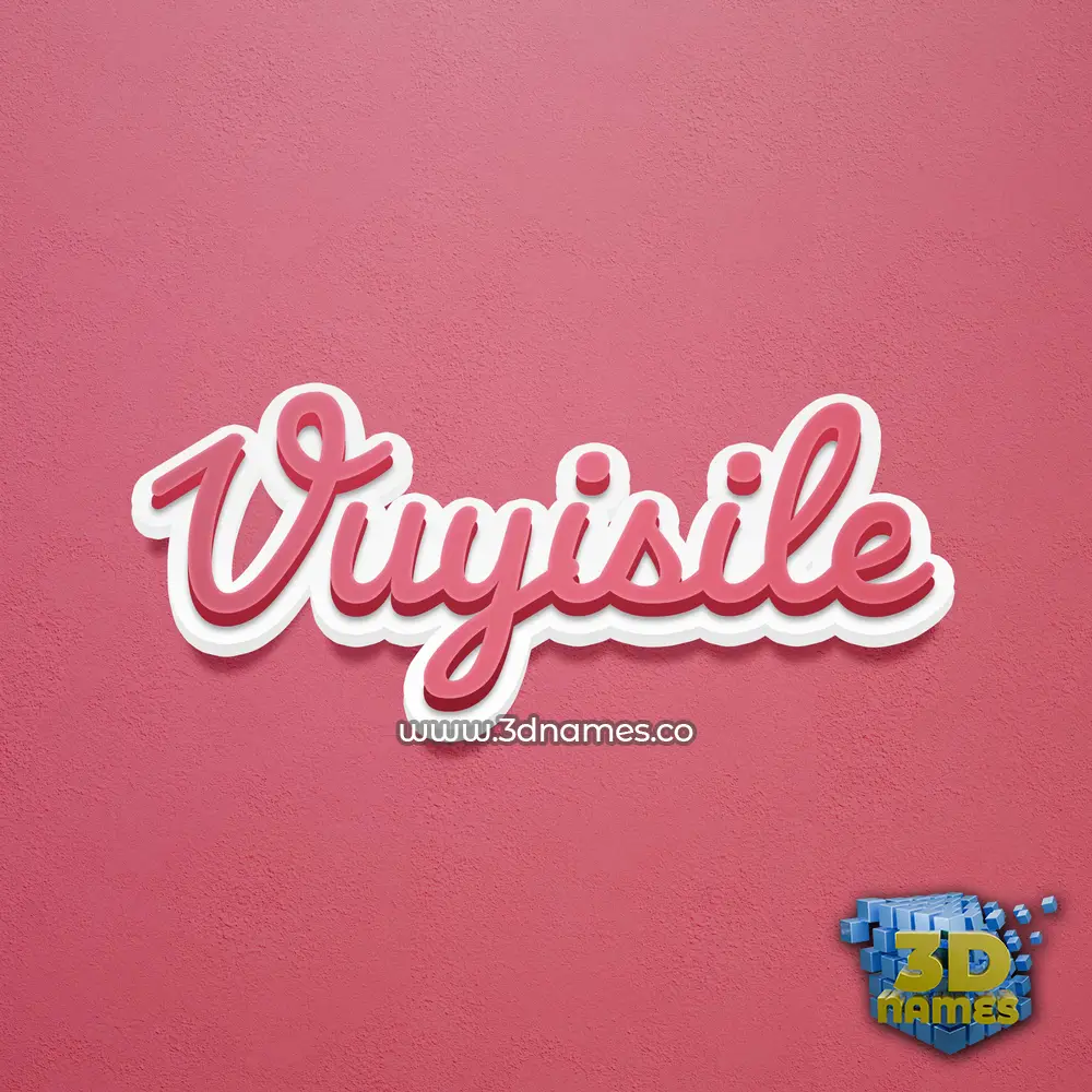 vuyisile in Red Scribble style - 3D name wallpaper