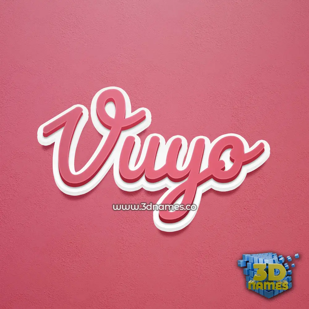 vuyo in Red Scribble style - 3D name wallpaper