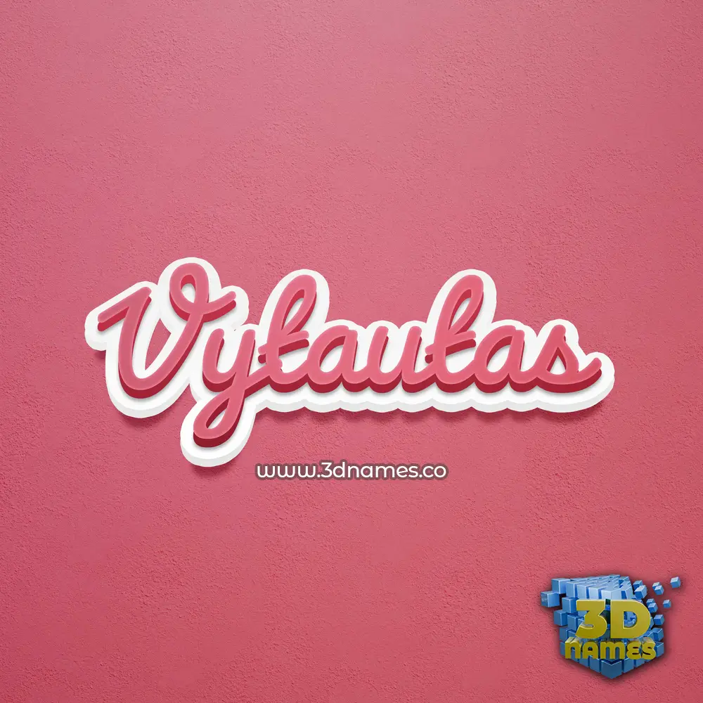 vytautas in Red Scribble style - 3D name wallpaper