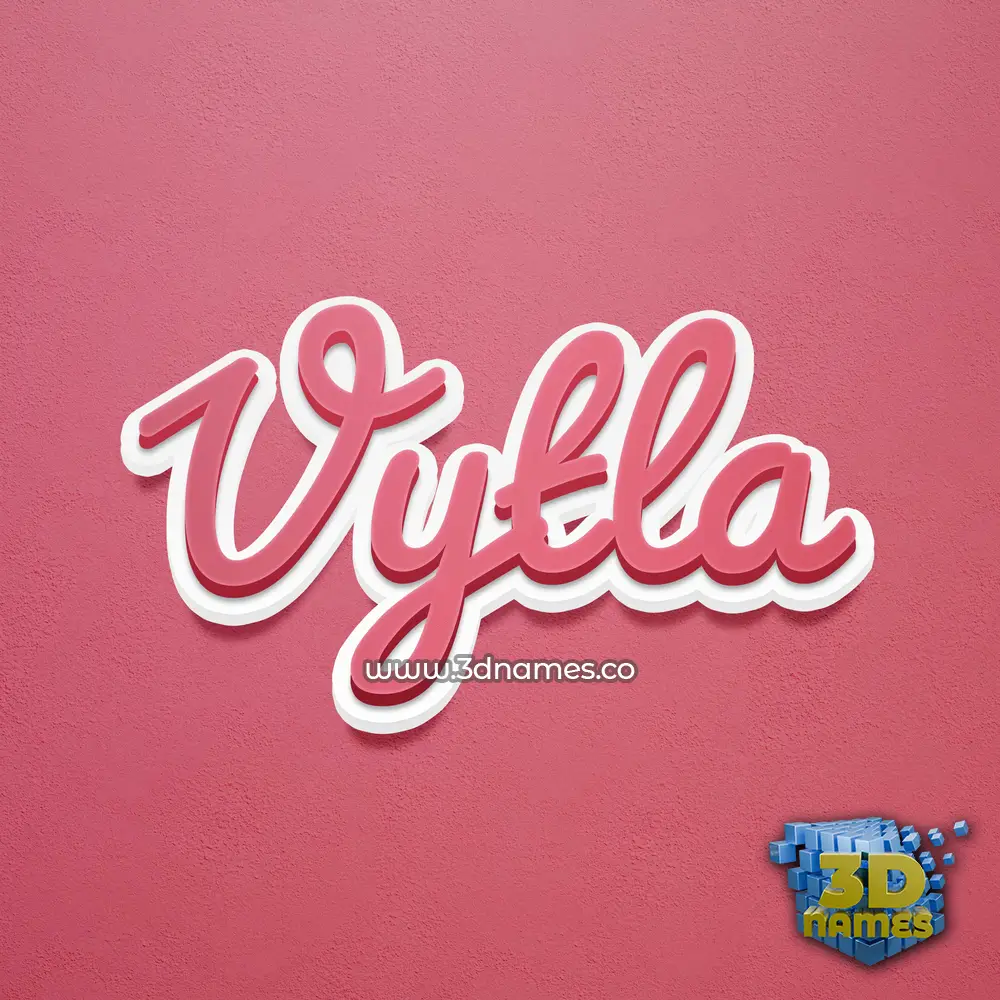 vytla in Red Scribble style - 3D name wallpaper