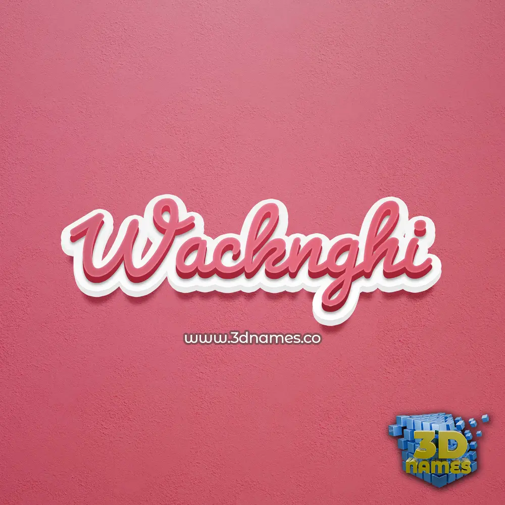 wacknghi in Red Scribble style - 3D name wallpaper