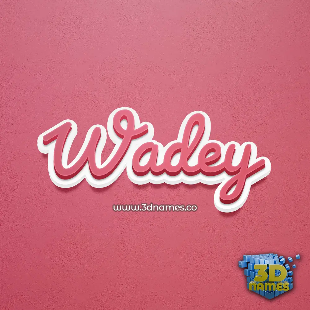 wadey in Red Scribble style - 3D name wallpaper
