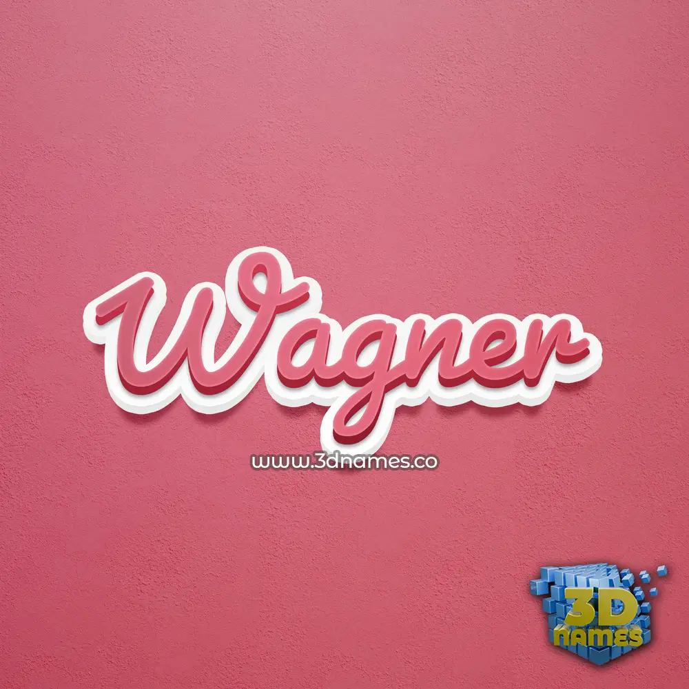 wagner in Red Scribble style - 3D name wallpaper