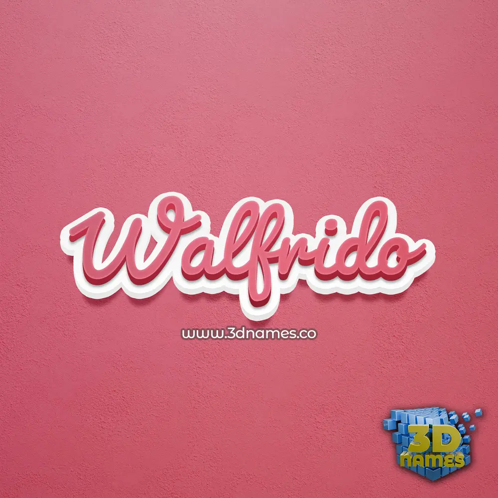 walfrido in Red Scribble style - 3D name wallpaper
