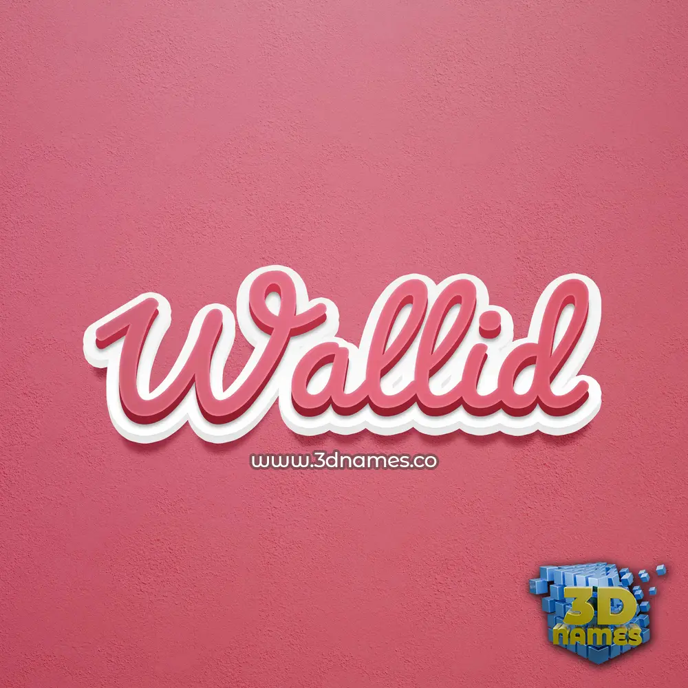 wallid in Red Scribble style - 3D name wallpaper