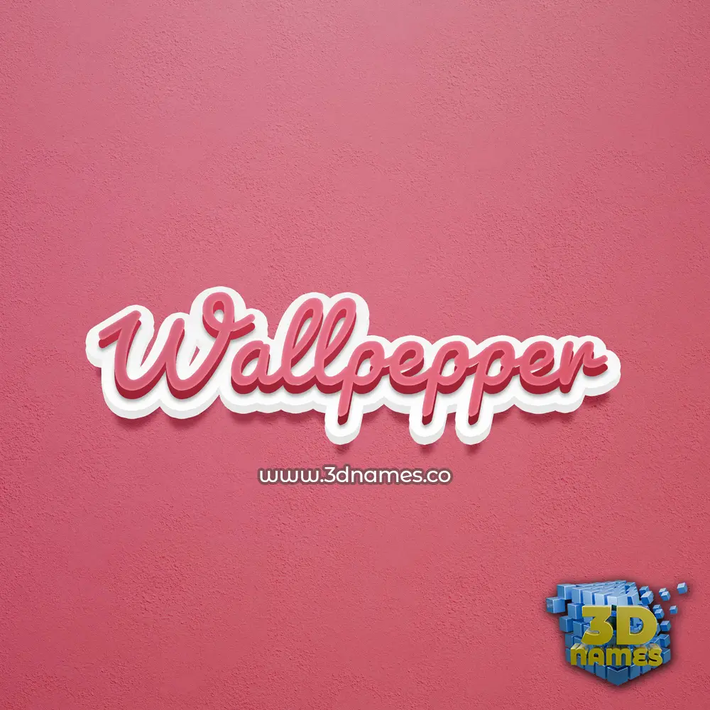 wallpepper in Red Scribble style - 3D name wallpaper
