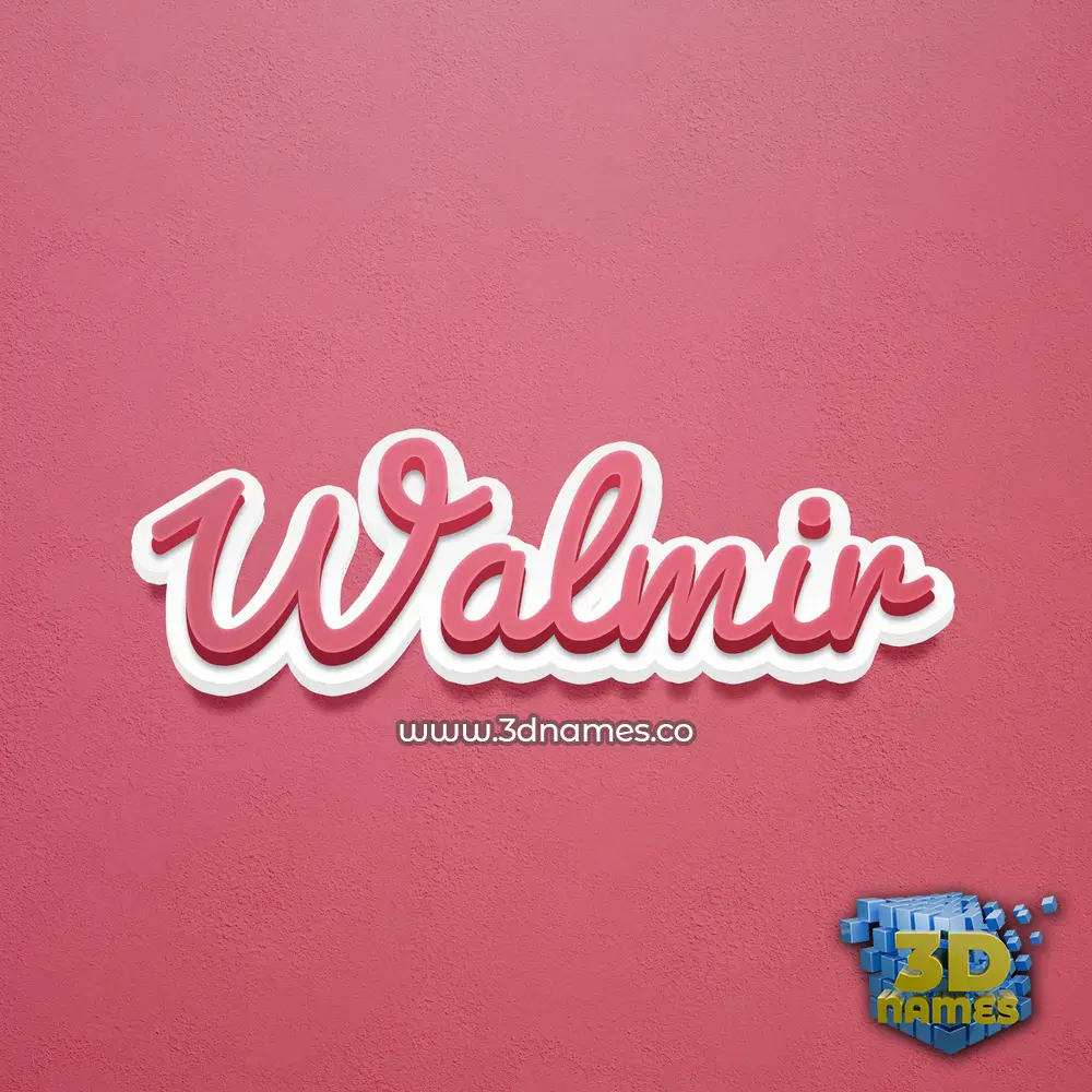 walmir in Red Scribble style - 3D name wallpaper