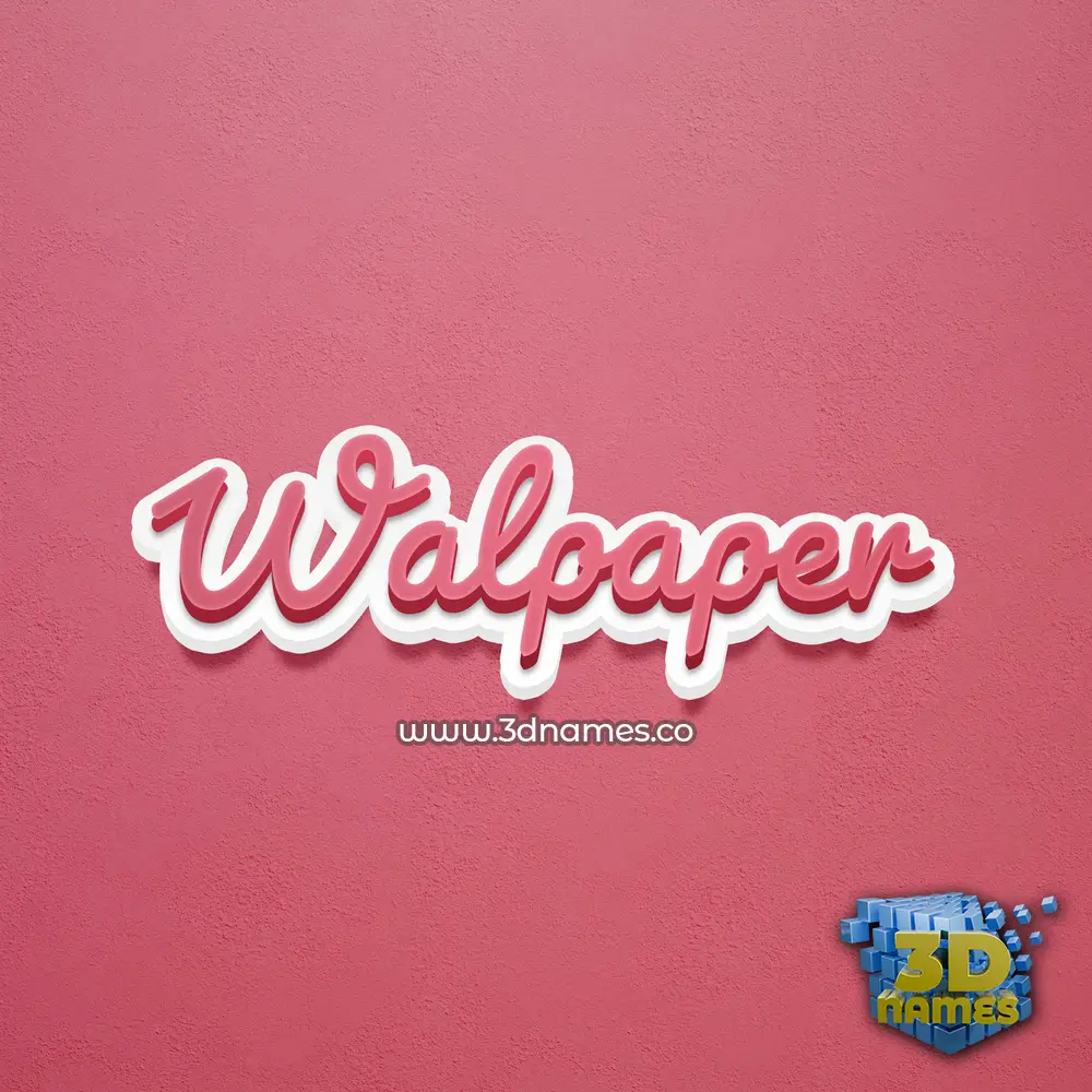 walpaper in Red Scribble style - 3D name wallpaper