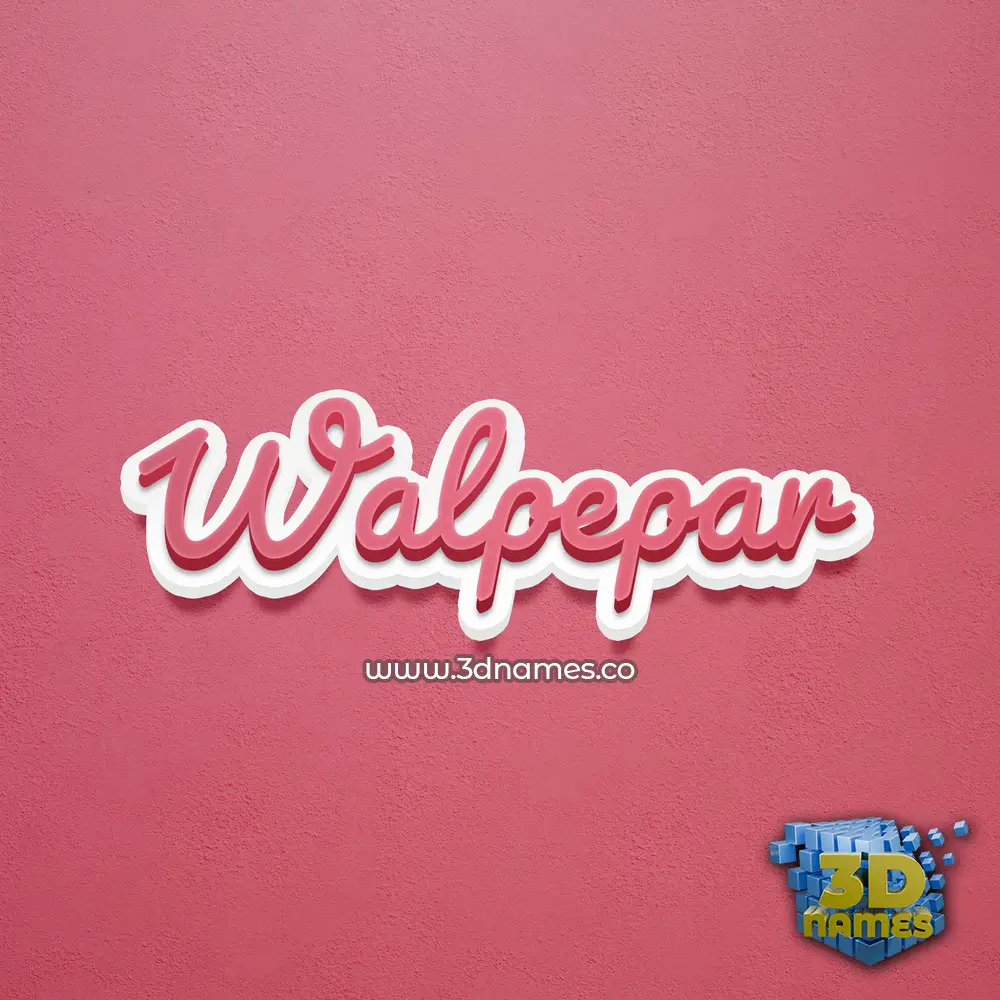 walpepar in Red Scribble style - 3D name wallpaper