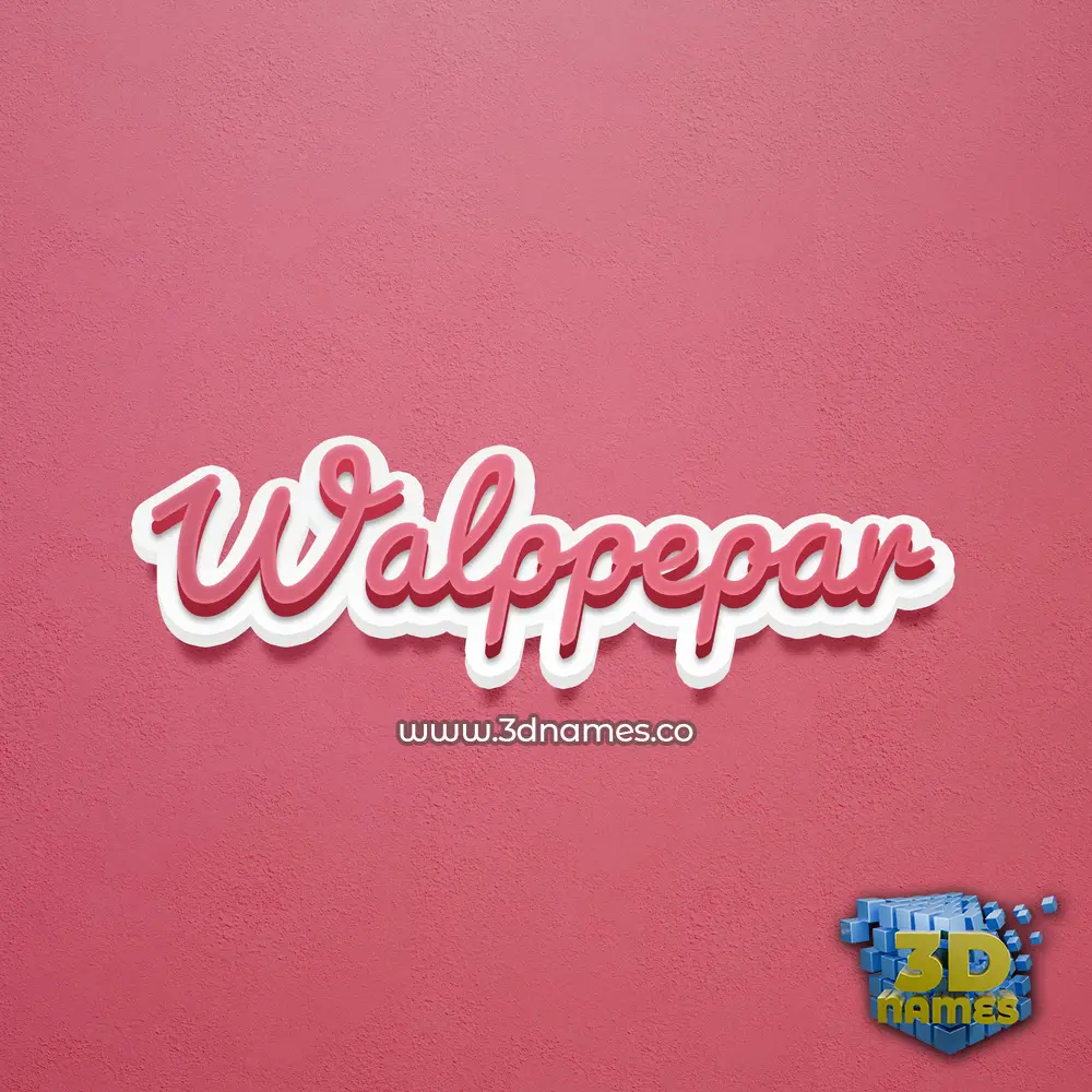 walppepar in Red Scribble style - 3D name wallpaper