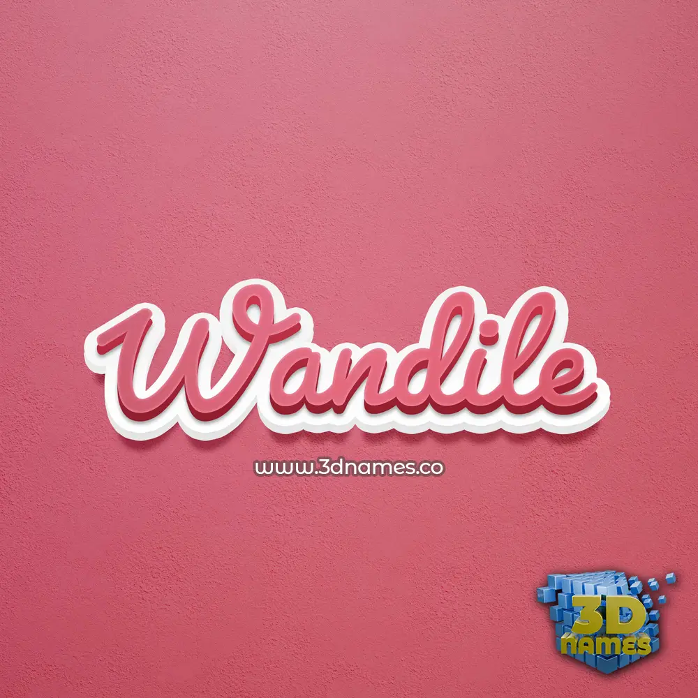 wandile in Red Scribble style - 3D name wallpaper