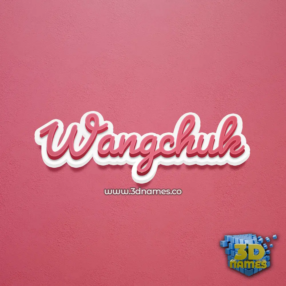 wangchuk in Red Scribble style - 3D name wallpaper