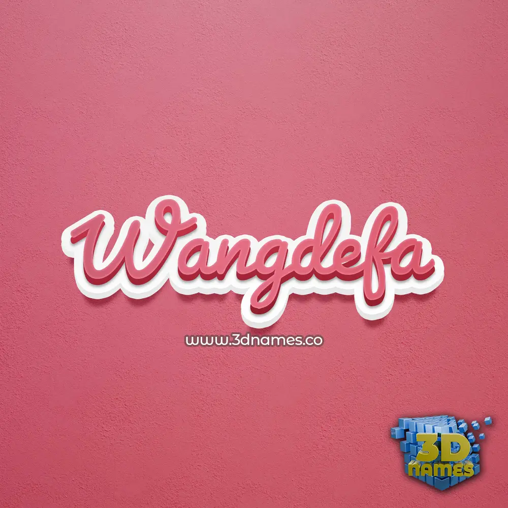 wangdefa in Red Scribble style - 3D name wallpaper