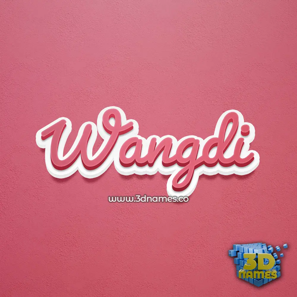 wangdi in Red Scribble style - 3D name wallpaper