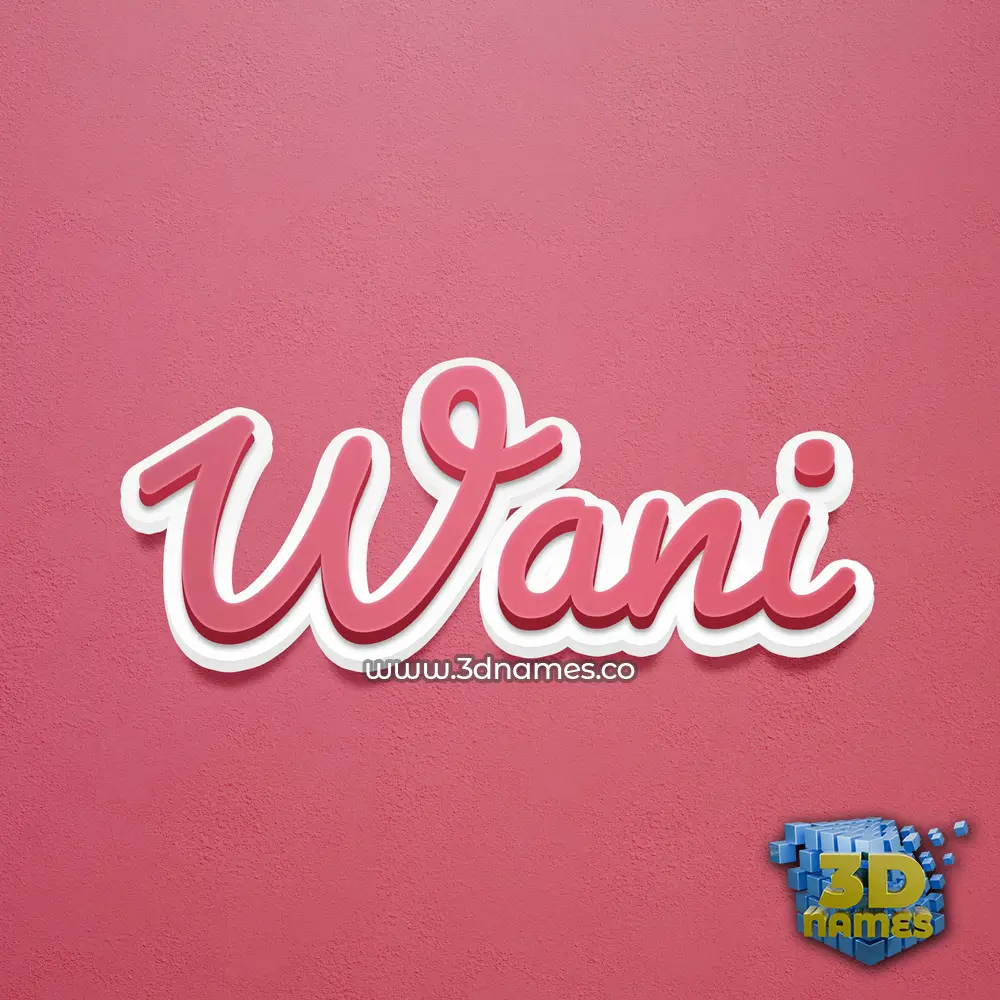 wani in Red Scribble style - 3D name wallpaper