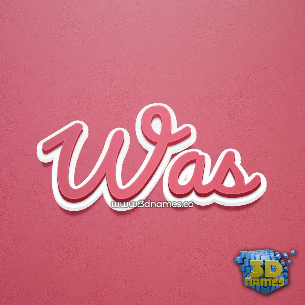 was in Red Scribble style - 3D name wallpaper