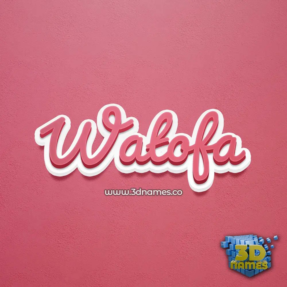 watofa in Red Scribble style - 3D name wallpaper