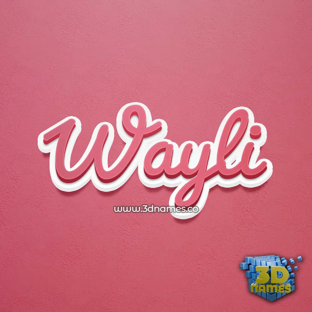 wayli in Red Scribble style - 3D name wallpaper