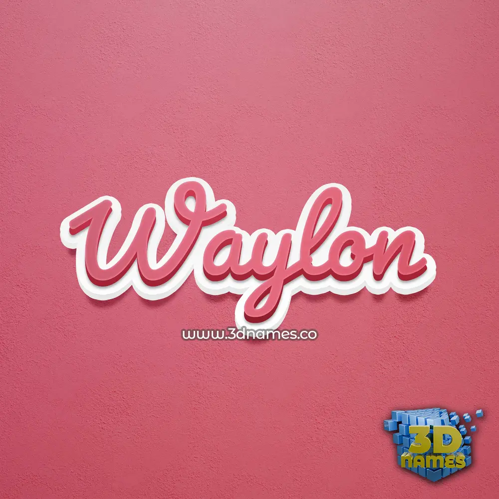 waylon in Red Scribble style - 3D name wallpaper