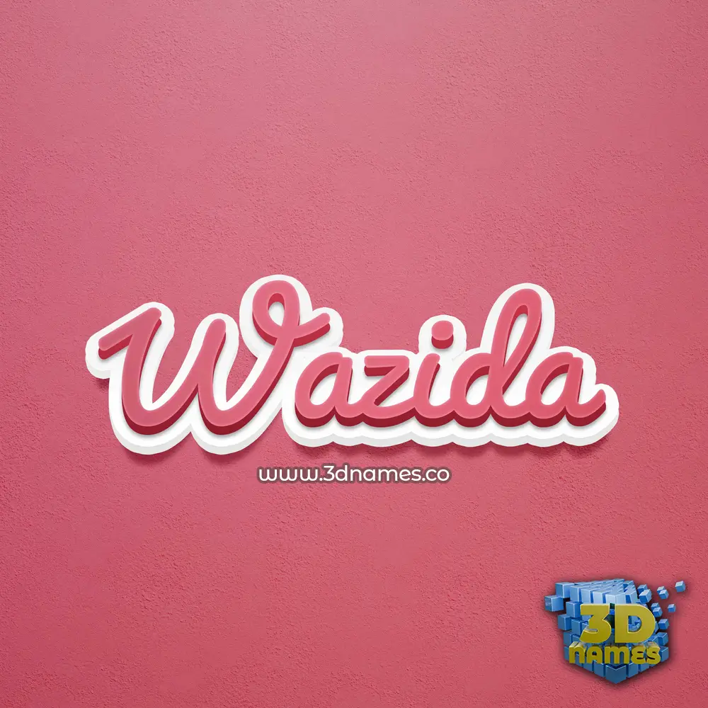 wazida in Red Scribble style - 3D name wallpaper