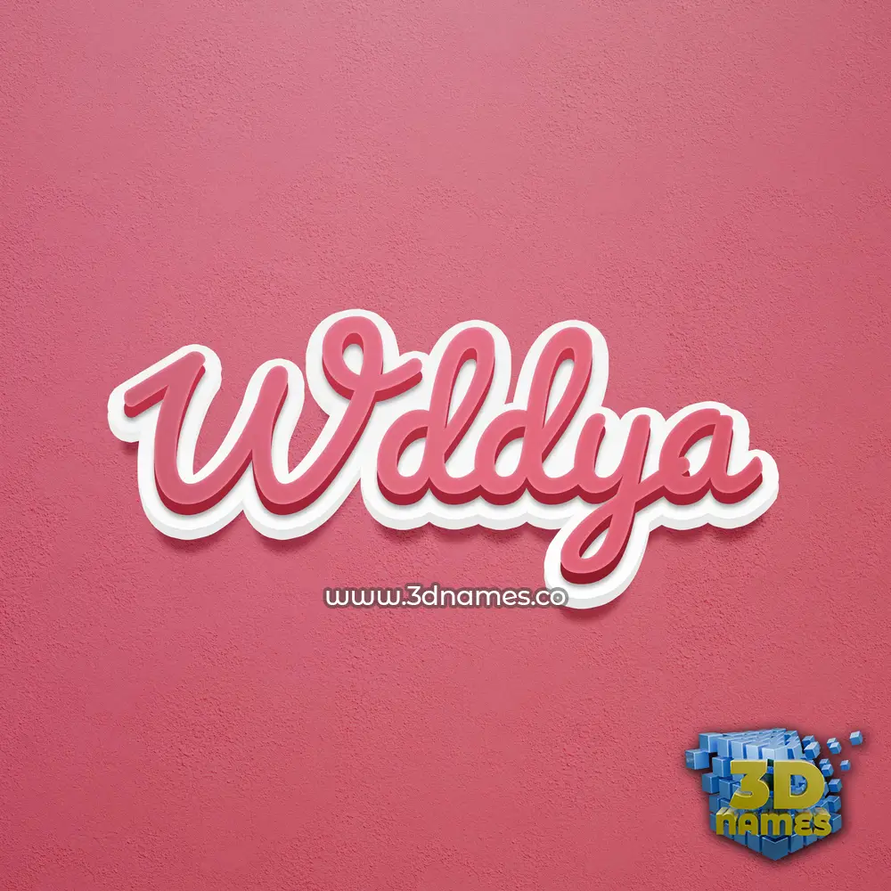 wddya in Red Scribble style - 3D name wallpaper