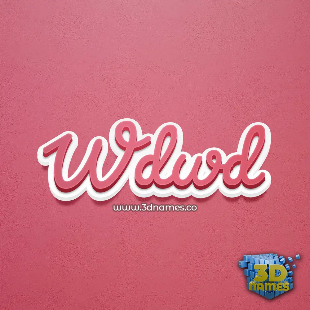 wdwd in Red Scribble style - 3D name wallpaper