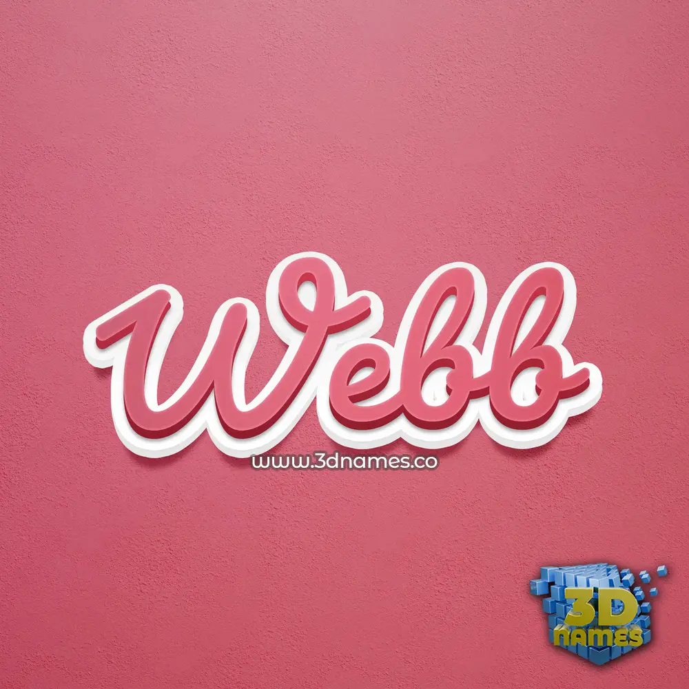 webb in Red Scribble style - 3D name wallpaper