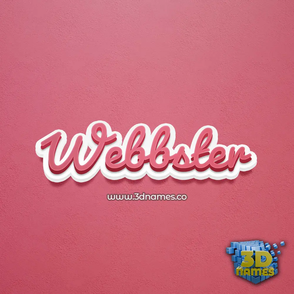 webbster in Red Scribble style - 3D name wallpaper