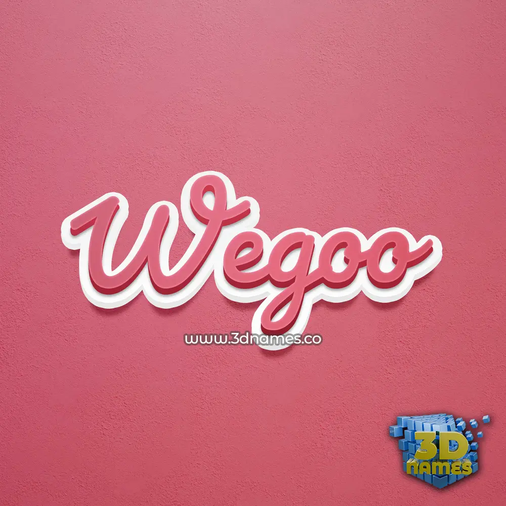 wegoo in Red Scribble style - 3D name wallpaper