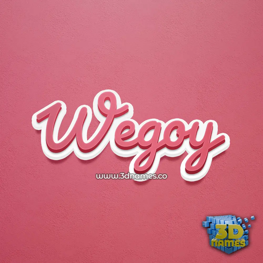 wegoy in Red Scribble style - 3D name wallpaper