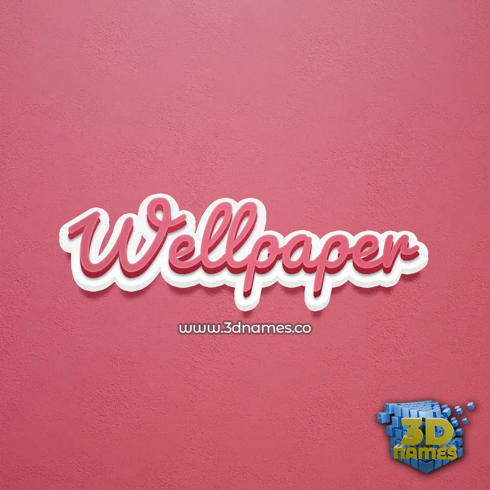 wellpaper in Red Scribble style - 3D name wallpaper