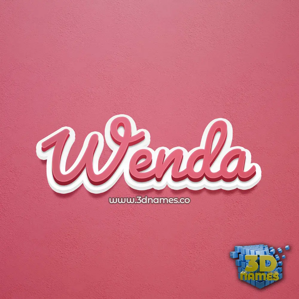 wenda in Red Scribble style - 3D name wallpaper