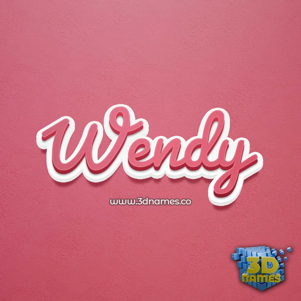 wendy in Red Scribble style - 3D name wallpaper