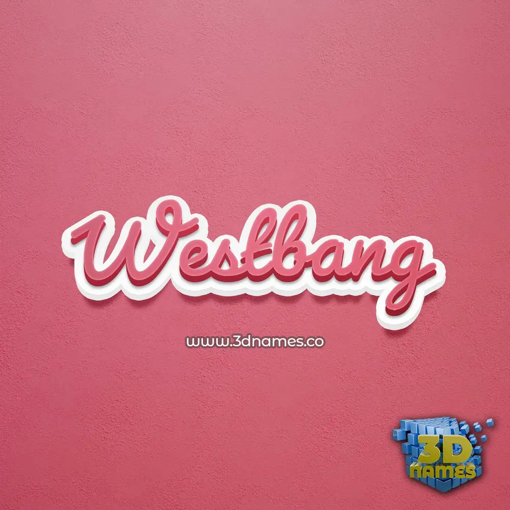 westbang in Red Scribble style - 3D name wallpaper