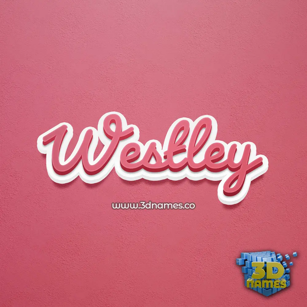 westley in Red Scribble style - 3D name wallpaper