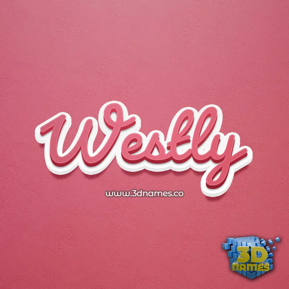 westly in Red Scribble style - 3D name wallpaper