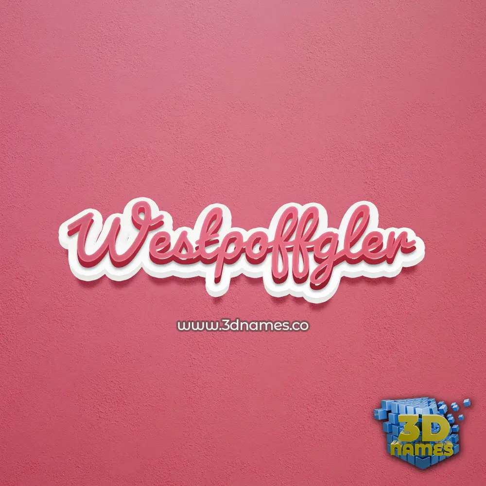 westpoffgler in Red Scribble style - 3D name wallpaper