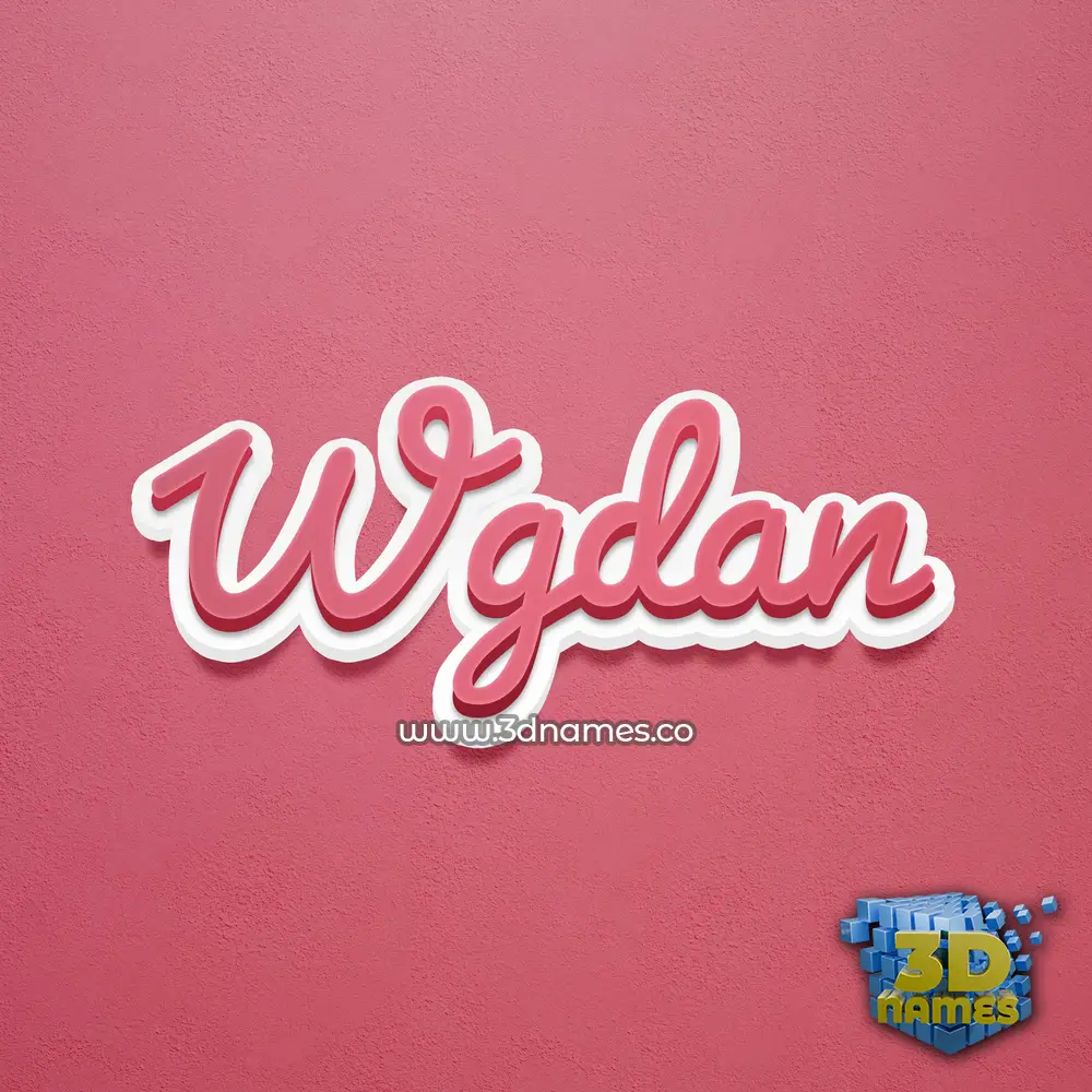 wgdan in Red Scribble style - 3D name wallpaper