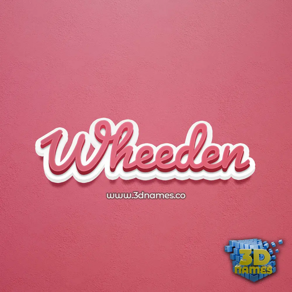 wheeden in Red Scribble style - 3D name wallpaper