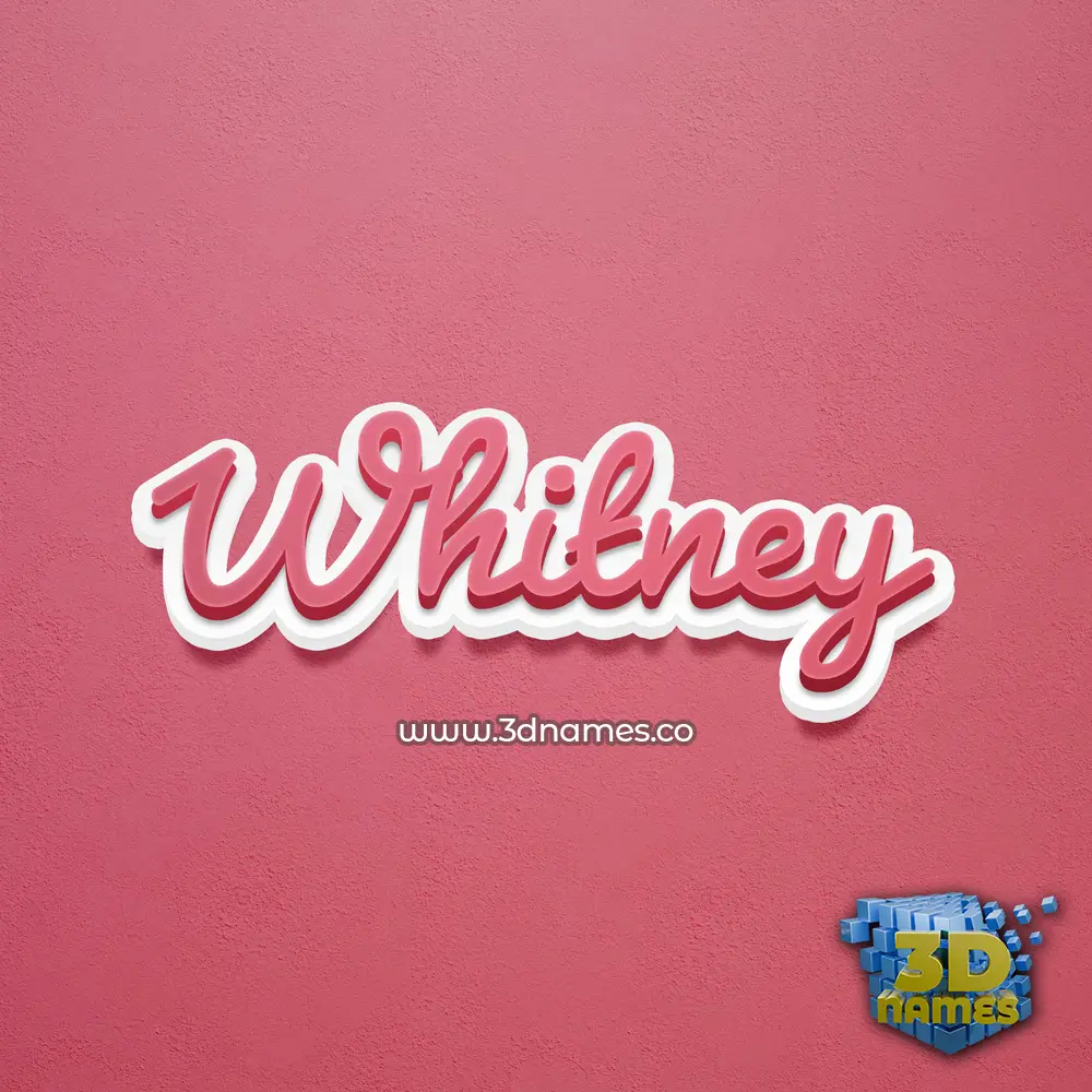 whitney in Red Scribble style - 3D name wallpaper