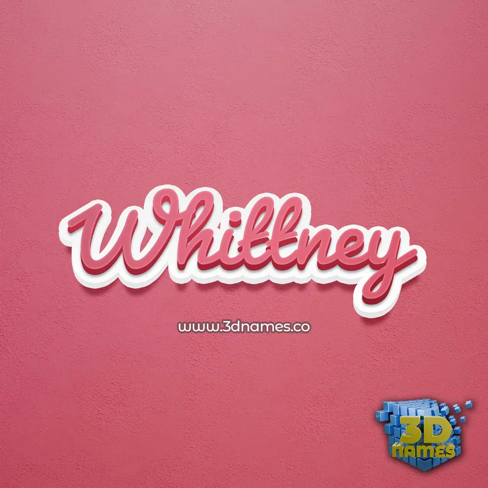 whittney in Red Scribble style - 3D name wallpaper