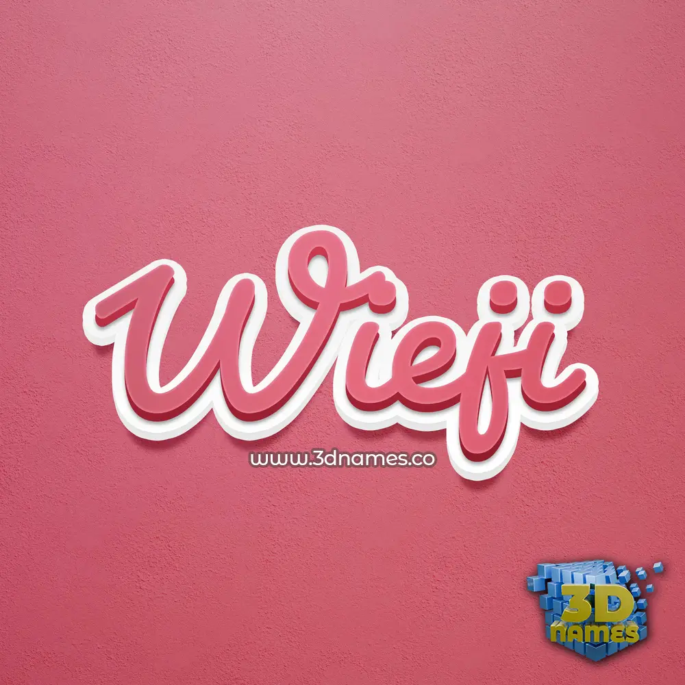 wieji in Red Scribble style - 3D name wallpaper