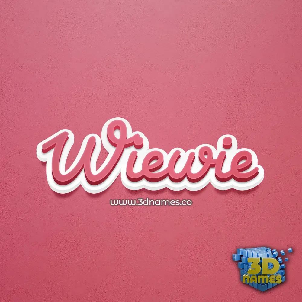 wiewie in Red Scribble style - 3D name wallpaper