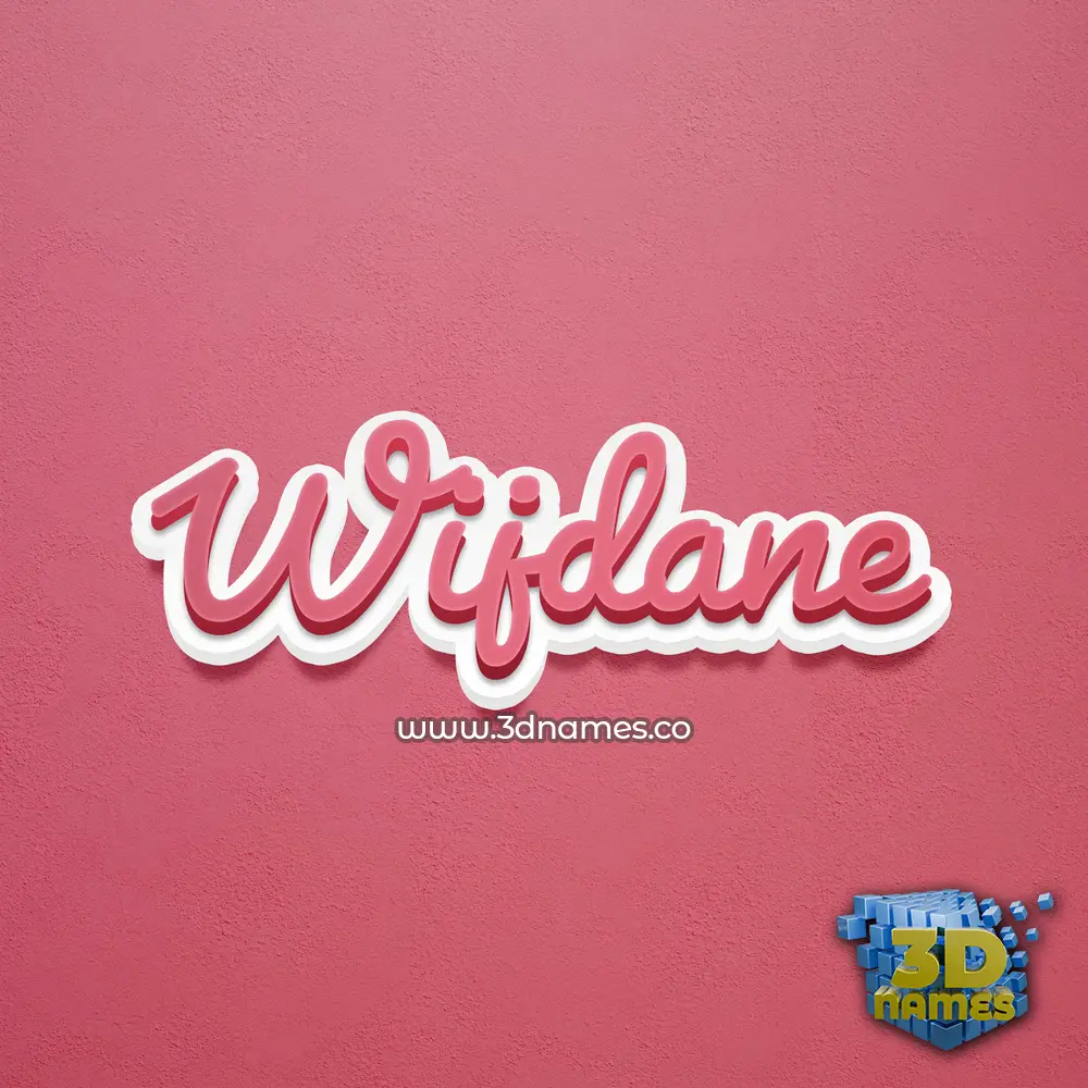 wijdane in Red Scribble style - 3D name wallpaper