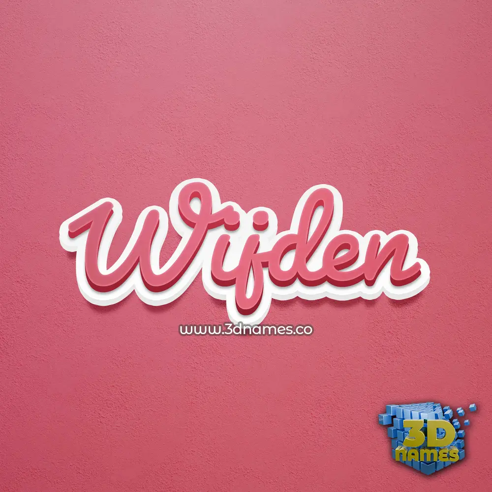 wijden in Red Scribble style - 3D name wallpaper
